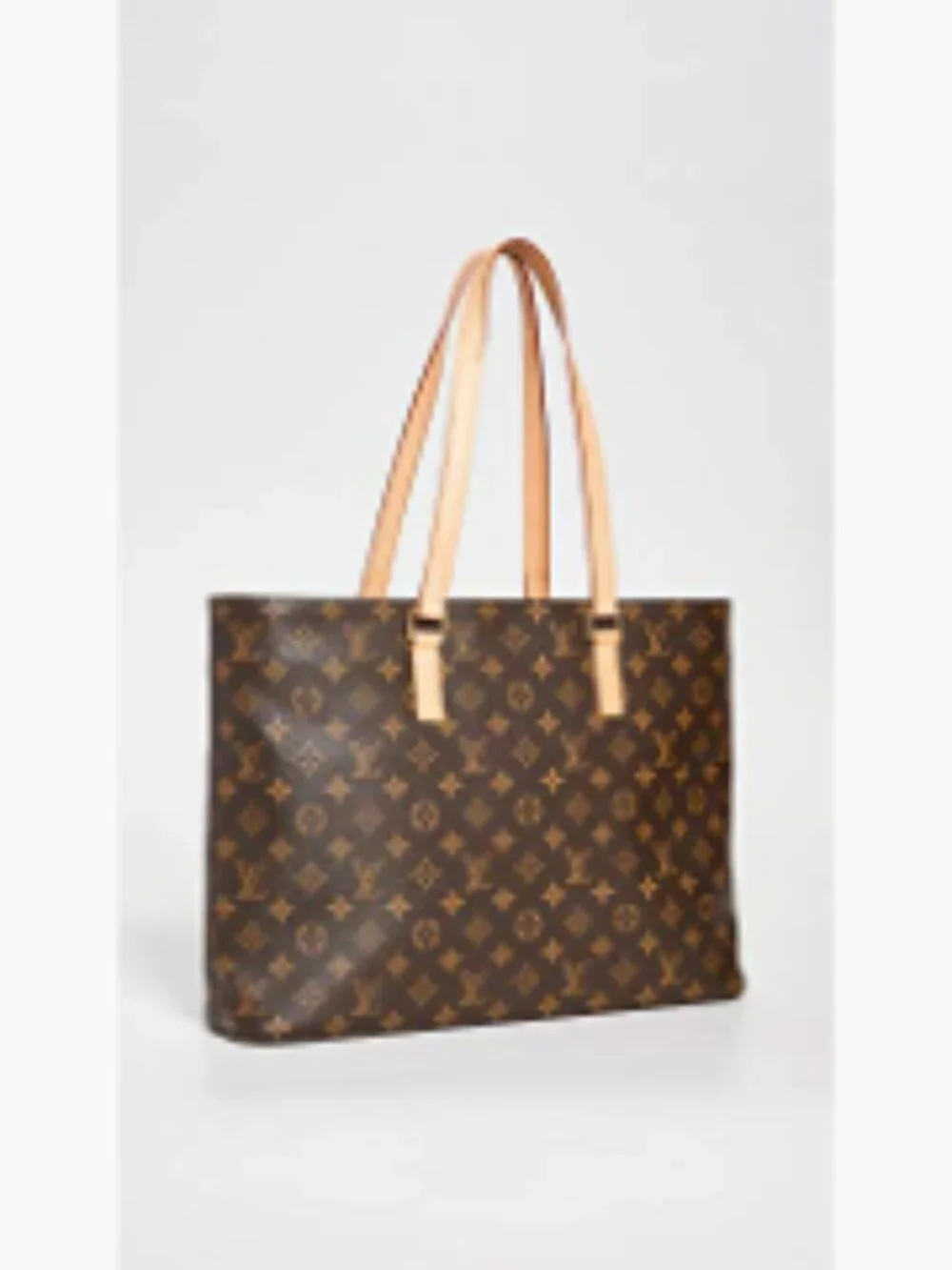 Pre-Loved Monogram Canvas Tote Bag Leather Trim Structured